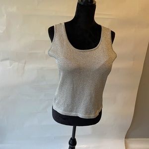 Brand new sportsworks studio Silver mesh tank top